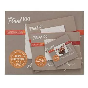 Fluid 100 Watercolor Paper - Premium 100% Cotton 11x14