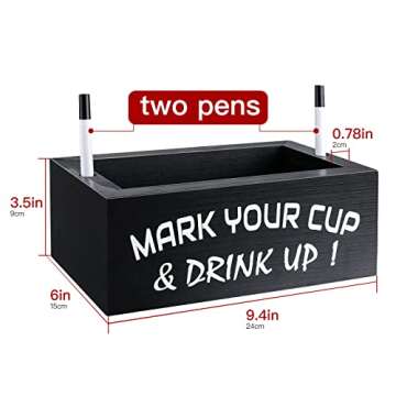 Wood Double Cup Holder for Parties and Weddings