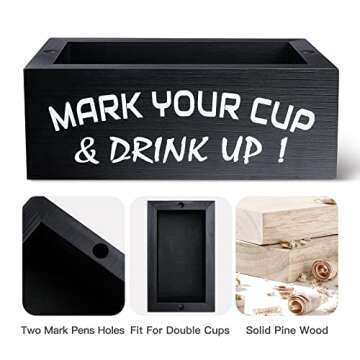 Wood Double Cup Holder for Parties and Weddings