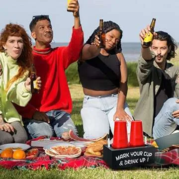 Wood Double Cup Holder for Parties and Weddings