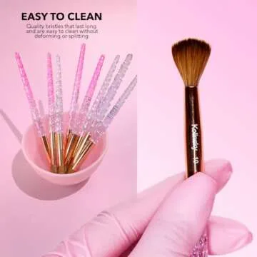 Kiara Sky Pink Acrylic Kolinsky Brush for Nail Art