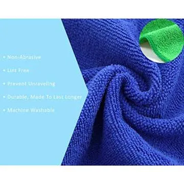 CYNKRONIZE 15.75"X 15.75" Microfiber Cleaning Cloth, High Absorbent, Soft, Streak Free and Lint Free All Purpose Cleaning Cloths. Pack of 12