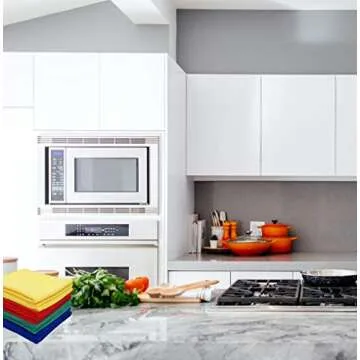 CYNKRONIZE 15.75"X 15.75" Microfiber Cleaning Cloth, High Absorbent, Soft, Streak Free and Lint Free All Purpose Cleaning Cloths. Pack of 12