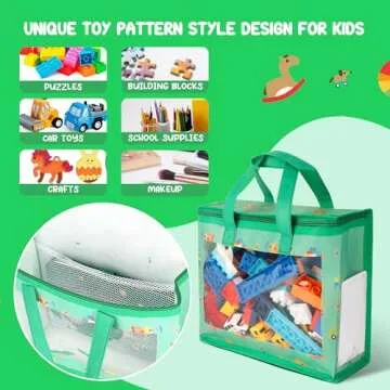 5 Pack Toy Storage Bags - Organize Toys in Style
