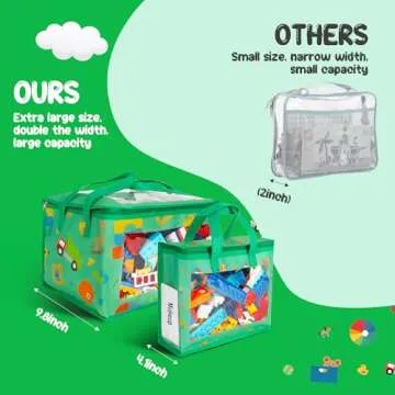 5 Pack Toy Storage Bags - Organize Toys in Style