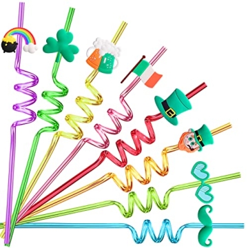 St. Patrick's Day Party Straws - 24 Colorful Accessories for Celebrations
