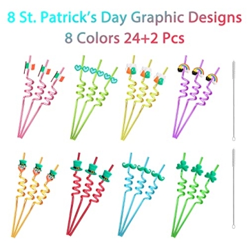 24 St. Patrick’s Day Drinking Straws for Festive Parties