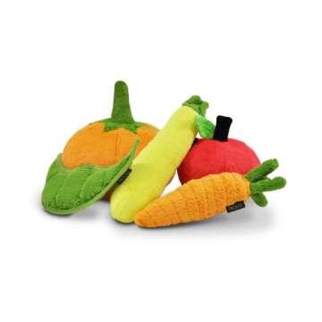 P.L.A.Y. Pet Lifestyle and You 5-Piece Garden Fresh Dog Toy Set - Durable & Eco-Friendly Toy Collect...