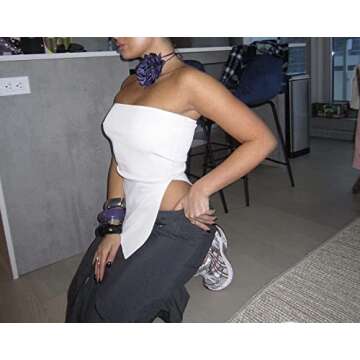 Sleek Women Knit Tube Top - Trendy Y2k Style