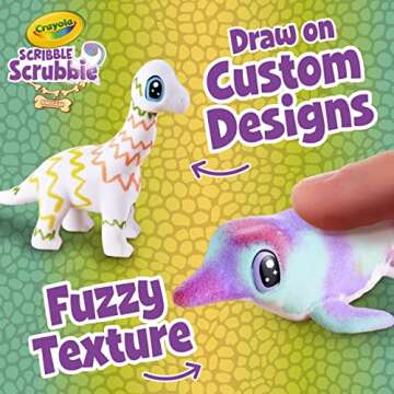 Crayola Scribble Scrubbie Pets Dinosaur Waterslide, Dinosaur Toys for Kids, Pet Grooming Toy, Gifts for Boys & Girls, Ages 3+