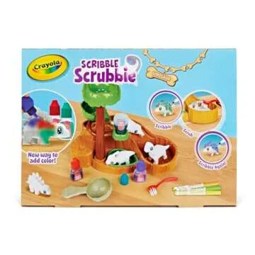 Crayola Scribble Scrubbie Pets Dinosaur Waterslide, Dinosaur Toys for Kids, Pet Grooming Toy, Gifts for Boys & Girls, Ages 3+