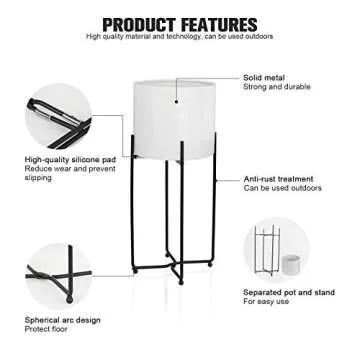 Elegant Sinolodo Mid Century Planter Set - 3 Modern Pots