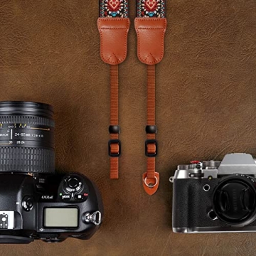 Padwa Vintage Embroidered Camera Strap - Adjustable & Durable