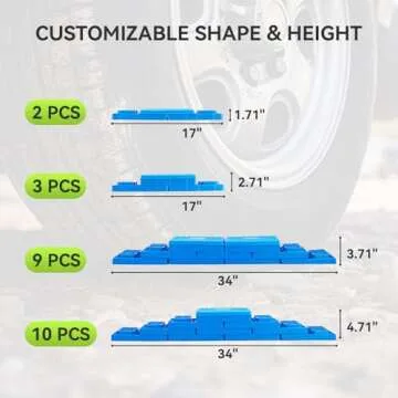 RVMATE RV Leveling Blocks 12 Pack, Heavy Duty Camper Leveling Blocks, Leveling Blocks for RVs, Reduce Trailer Movement, Trailer Leveling Blocks Great for Single and Dual Wheels