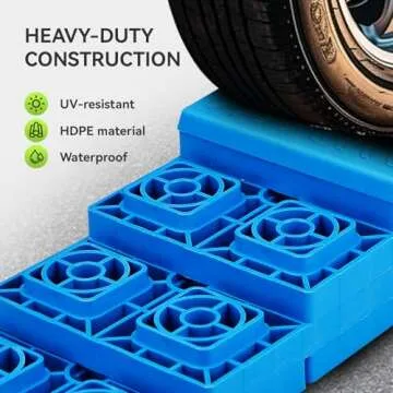 RVMATE RV Leveling Blocks 12 Pack, Heavy Duty Camper Leveling Blocks, Leveling Blocks for RVs, Reduce Trailer Movement, Trailer Leveling Blocks Great for Single and Dual Wheels