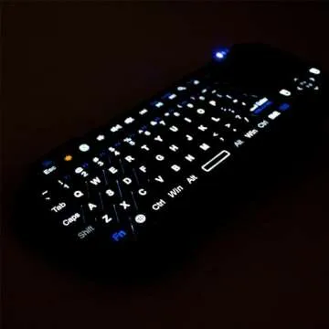Fosmon Mini Bluetooth Keyboard (QWERTY Keypad), Wireless Portable with Touchpad, Compatible with Apple TV, Amazon Fire Stick, PS4, PS4 Pro, PS5, HTPC/IPTV, VR Glasses, Smartphones