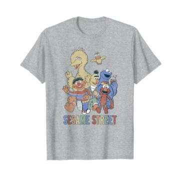 Sesame Street Colorful Group T-Shirt for All Ages