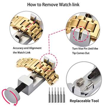 EasyTime Watch Link Removal Kit for DIY Watch Repairs