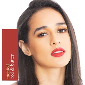 Velvet Red Matte Lipstick, Red and Butter, Vegan, Paraben-Free, Cruelty-Free - Mented Cosmetics
