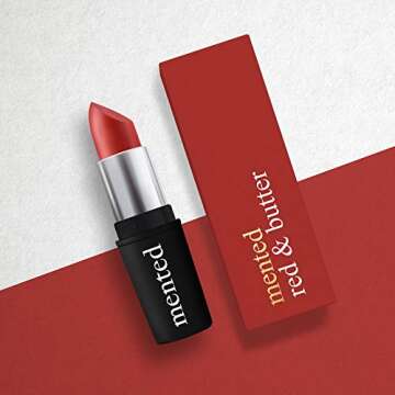 Velvet Red Matte Lipstick, Red and Butter, Vegan, Paraben-Free, Cruelty-Free - Mented Cosmetics