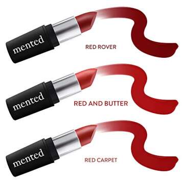 Velvet Red Matte Lipstick, Red and Butter, Vegan, Paraben-Free, Cruelty-Free - Mented Cosmetics
