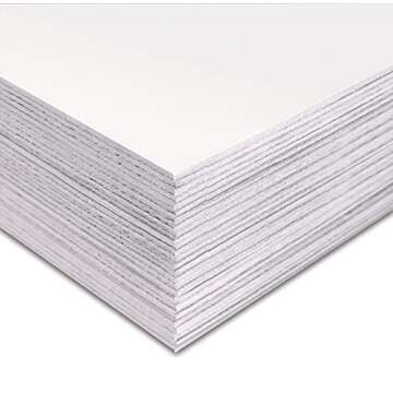 Better Office Products White EVA Foam Sheets, 30 Pack, 2mm Thick, 9 x 12 Inch, White Color, for Arts and Crafts, 30 Sheets Bulk Pack