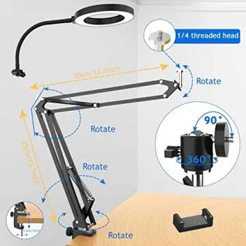 Heavy Duty Overhead Camera Mount with Ring Light