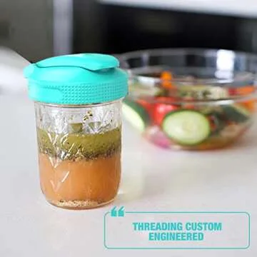 Masontops Multi Top - 2PK - Small Mouth Mason Jar Lids with Pour Spout and Flip Cap – Sip, Pour, Store & More- Jar Not Included