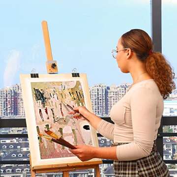 Transon 16pcs Professional Long Artist Paint Brush Set with Case