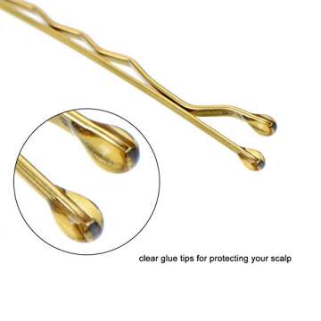 Hicarer 200 Pieces Multicolor Bobby Pins 4 Colors Hair Pins Assorted Colors Hair Clips with Clear Boxes for Women