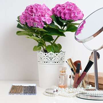 Hicarer 200 Pieces Multicolor Bobby Pins 4 Colors Hair Pins Assorted Colors Hair Clips with Clear Boxes for Women