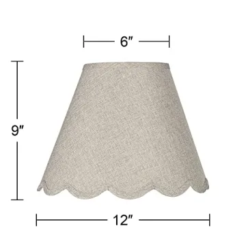 Springcrest Scallop Bottom Lamp Shade 6x12x9.5 for Home Decor