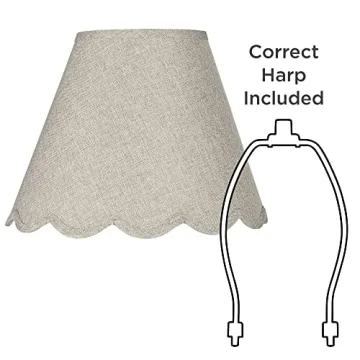 Springcrest Scallop Bottom Lamp Shade 6x12x9.5 for Home Decor