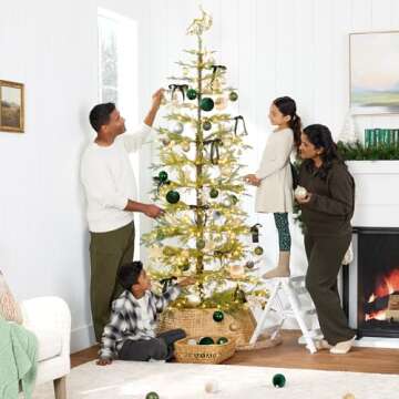 Best Choice Products Pre-Lit Sparse Christmas Tree 6ft Artificial Pine Holiday Décor Aspen Noble Fir w/ 2-in-1 White & Multicolor LED Lights