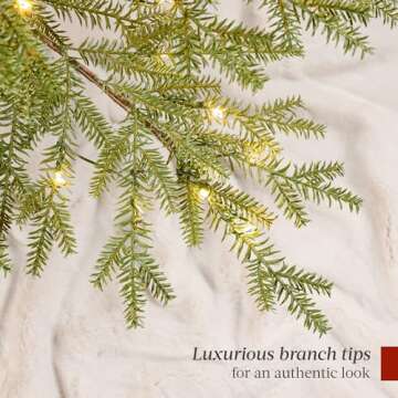 Best Choice Products Pre-Lit Sparse Christmas Tree 6ft Artificial Pine Holiday Décor Aspen Noble Fir w/ 2-in-1 White & Multicolor LED Lights