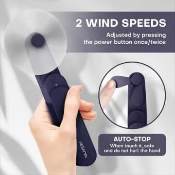 Nezylaf Handheld Mini Fan, 2 Speeds Rechargeable Travel Fan[9-15 Working Hours], Portable USB Small Pocket Fan, Personal Fan for Women,Outdoor Travel essentials