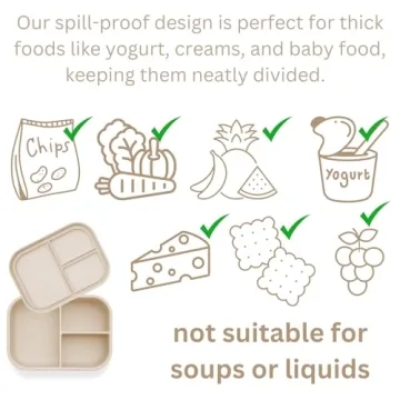 Ali+Oli Silicone Bento Box - BPA-Free for Kids and Adults