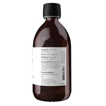 NOW Foods Essential Oils, Peppermint Oil, Invigorating Aromatherapy Scent, Steam Distilled, 100% Pure, Vegan, Child Resistant Cap, 16-Ounce