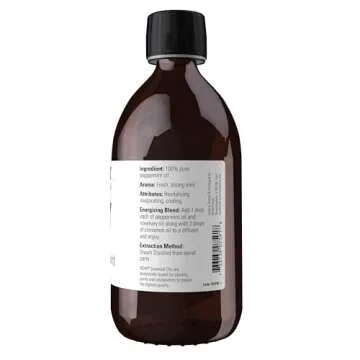 NOW Foods Essential Oils, Peppermint Oil, Invigorating Aromatherapy Scent, Steam Distilled, 100% Pure, Vegan, Child Resistant Cap, 16-Ounce