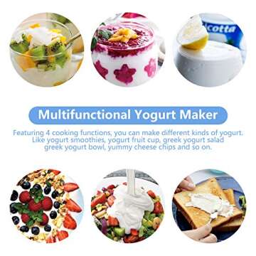 Bear Yogurt Maker with Timer and Stainless Steel Inner Pot