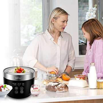 Bear Yogurt Maker with Timer and Stainless Steel Inner Pot
