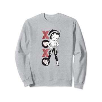 Betty Boop Modern XOXO Sweatshirt - Soft & Stylish Comfort