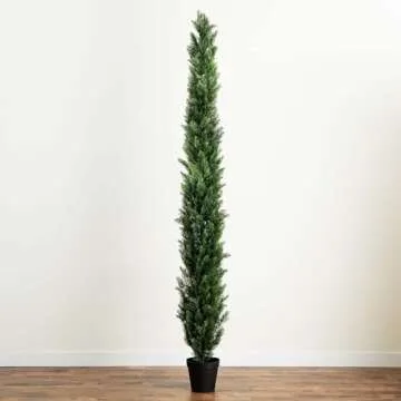Nearly Natural 10ft Cedar Pine Tree - Elegant Floor Decor