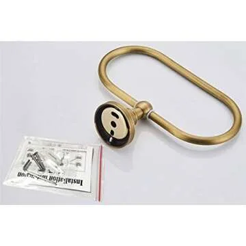 Flybath Brushed Bronze Towel Ring for Bathroom & Kitchen