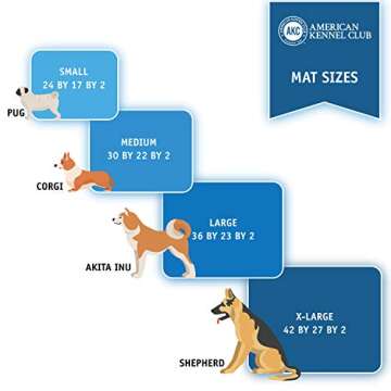 American Kennel Club Crate Mat, 30 by 22-Inch, Gray