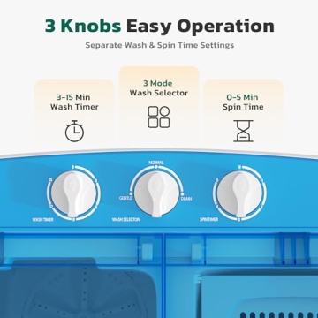 Compact Greenvelly Portable Washing Machine with Twin Tub Design