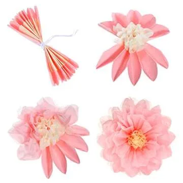 Gejoy 20 Pieces Mexican Paper Flower Tissue Day of The Dead Pom Poms 3D Paper Flower DIY Crafting for Halloween Thanksgiving Fiesta Wedding Party Ceiling Bloom Decoration(Vivid Color)