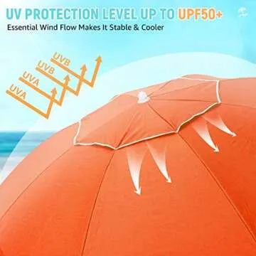 Portable Bumblr Beach Umbrella with UV Protection