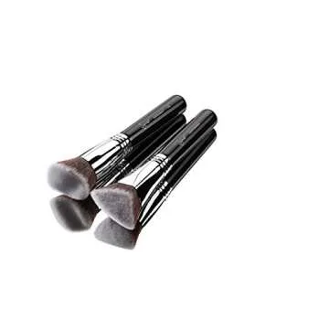 Sigma Beauty Professional Dimensional 4 Pc Kabuki Makeup Brush Set with SigmaTech® and Sigmax® fibers to Buff, Blend and Highlighting using Liquid, Creams or Powder Face Makeup