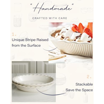 Getstar 9 Inch Ceramic Pie Pan Non-Stick Oven Safe